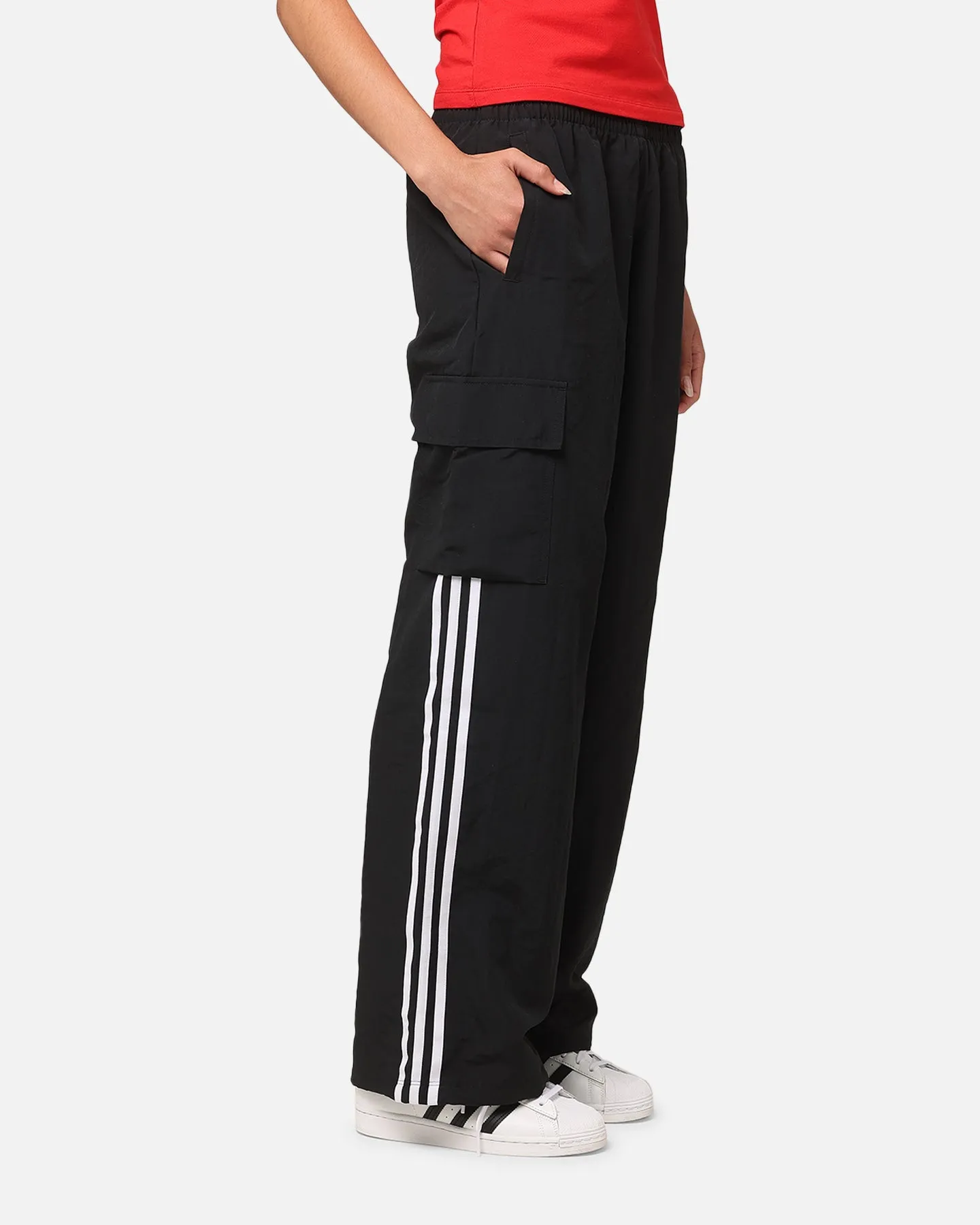 Adidas Women's 3-Stripe Cargo Pants Black