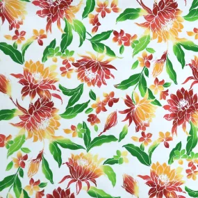 Beautiful Orange Flower Gift Wrapping Fabric, Furoshiki