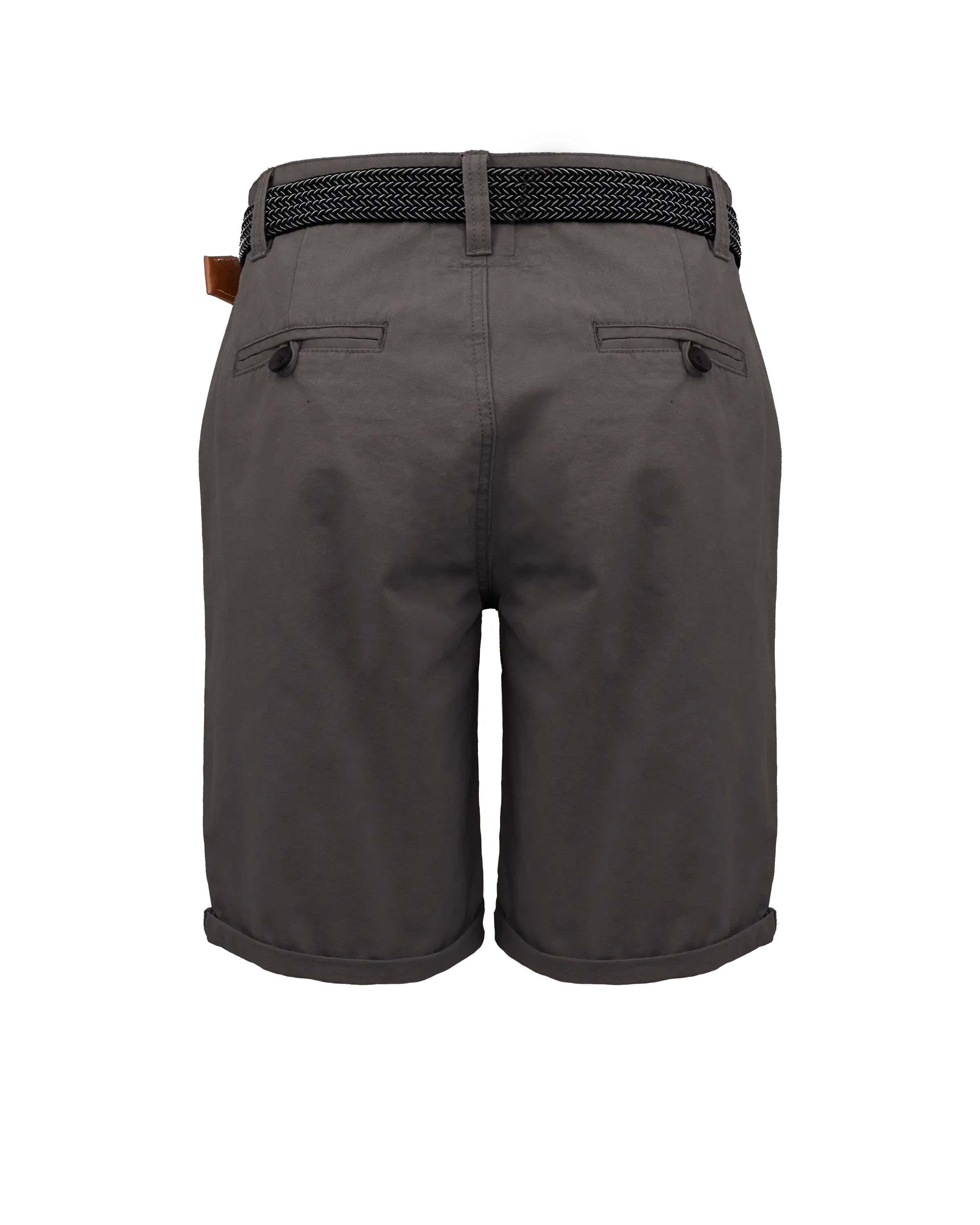 Belted Chino Walkshorts in Charcoal