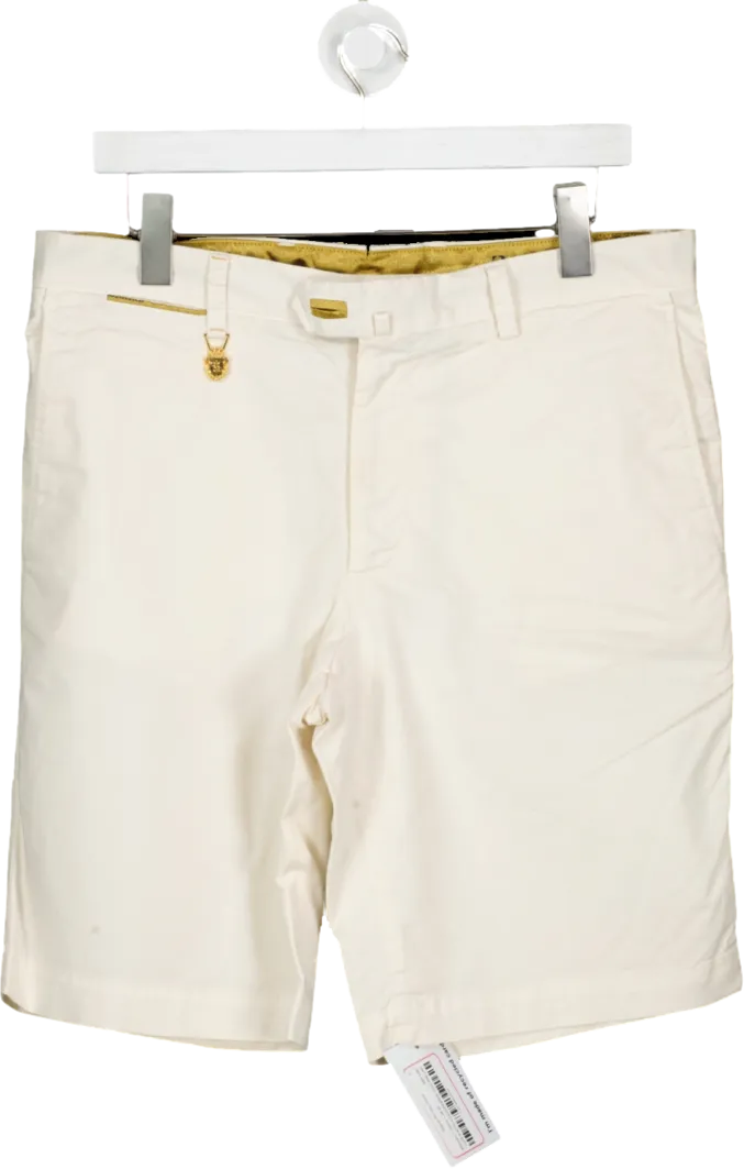 Billionaire Cream Regular Fit Chino Shorts UK M