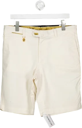 Billionaire Cream Regular Fit Chino Shorts UK M