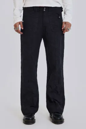 Black Creased Pants