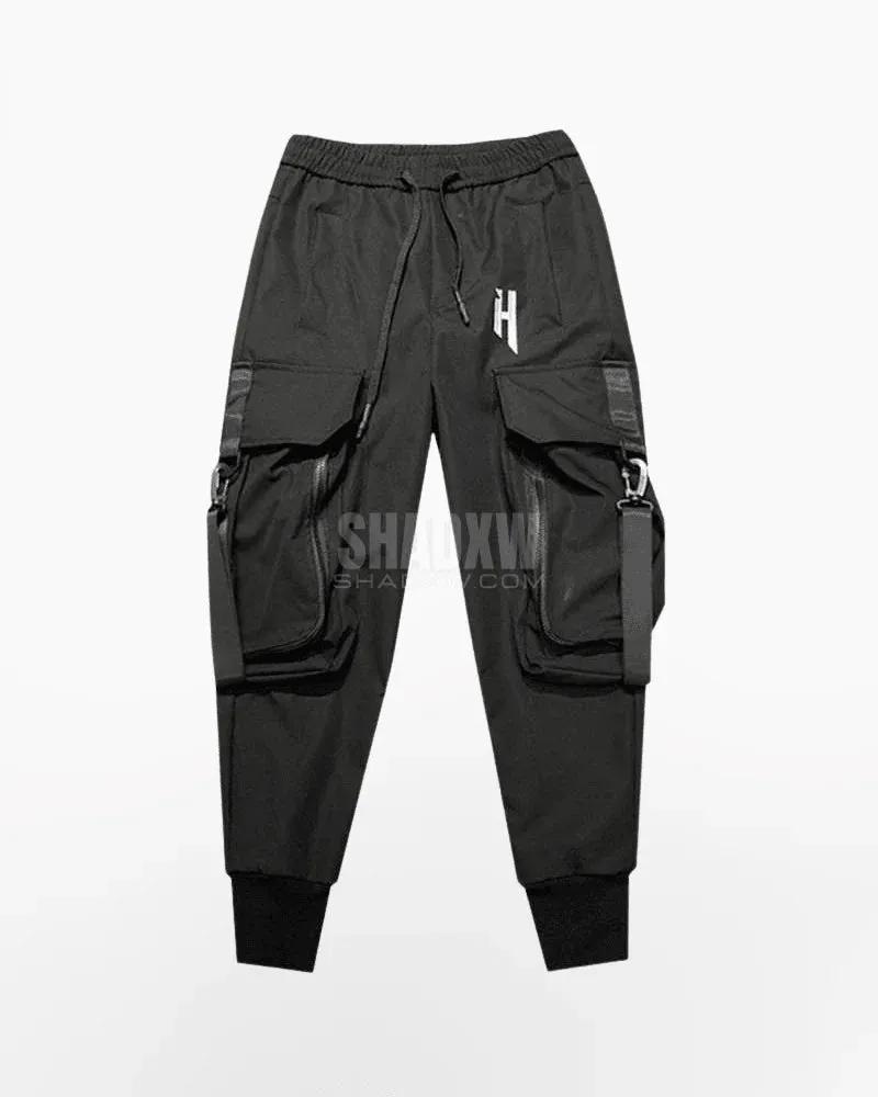 Black Slim Fit Cargo Pants