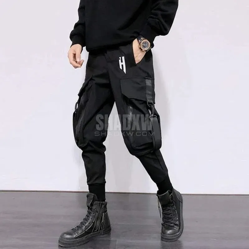 Black Slim Fit Cargo Pants