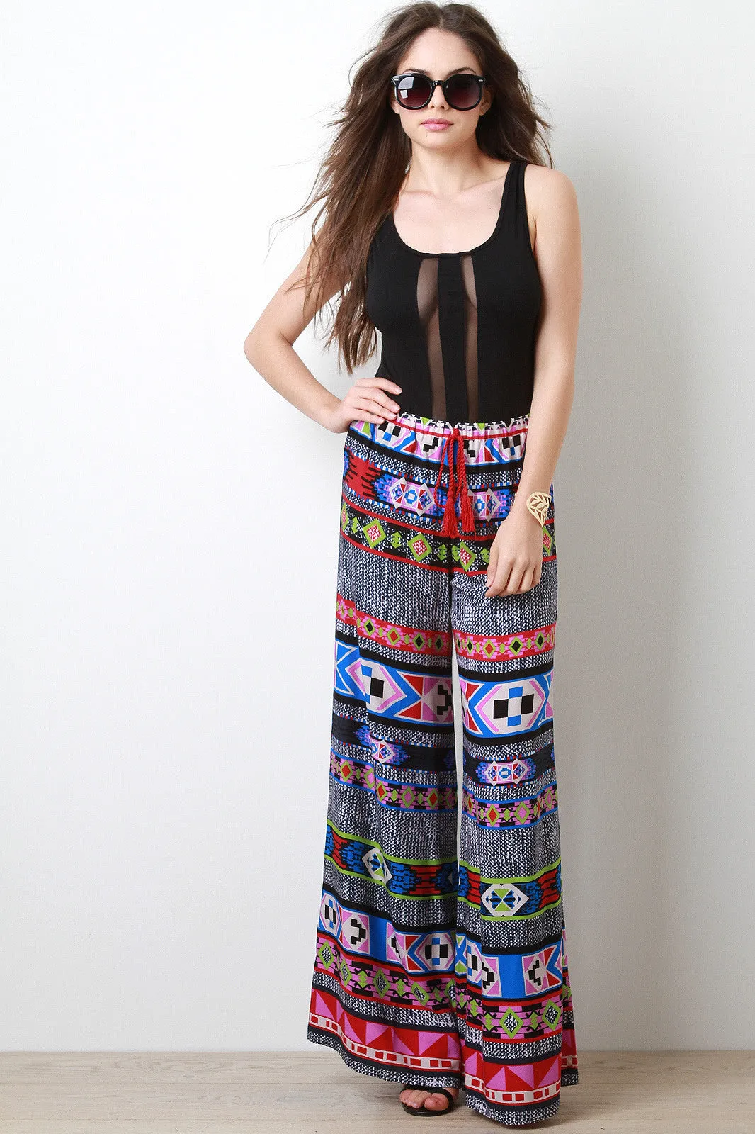 Boho Tribal Palazzo Pants