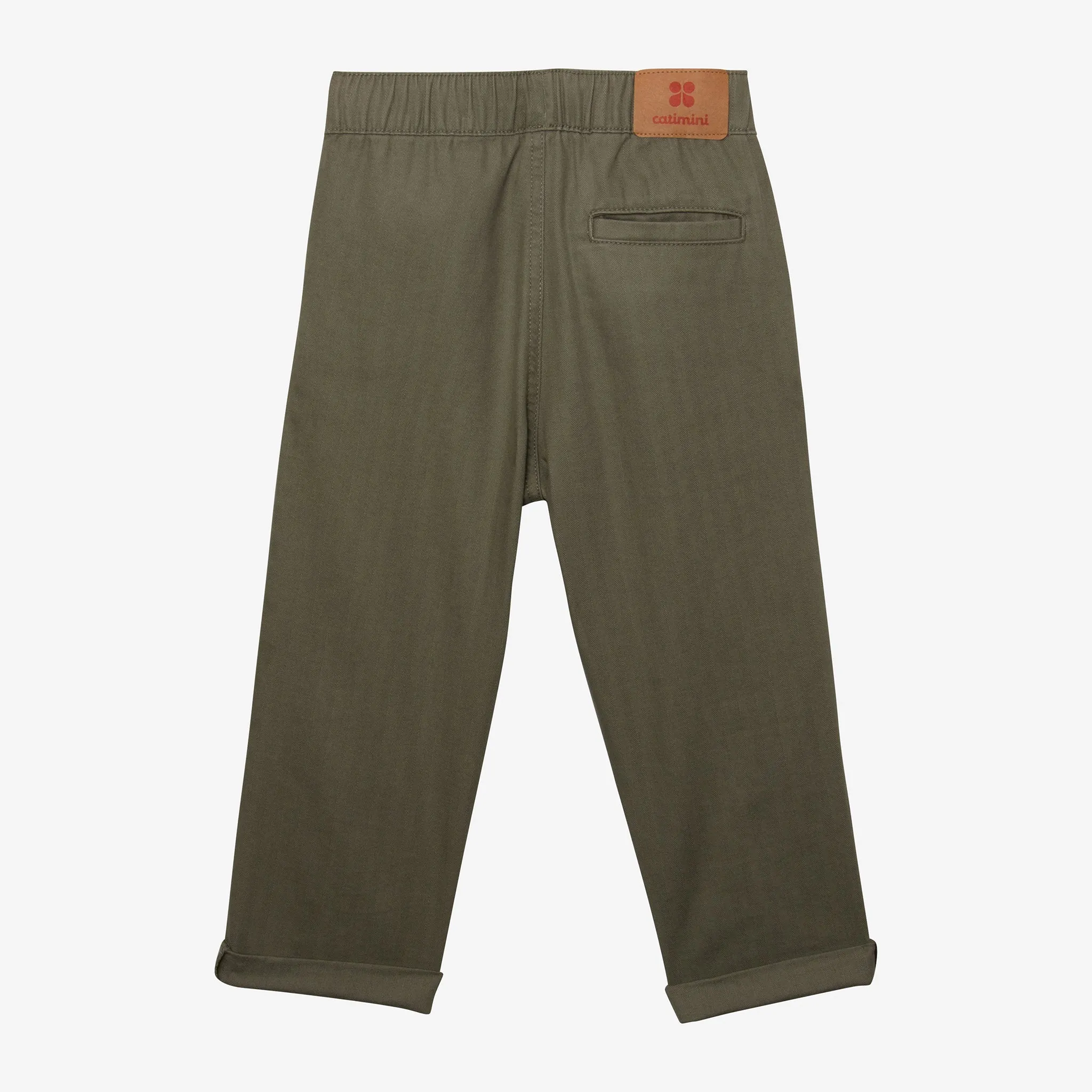 Boys' green pull-on chino pants