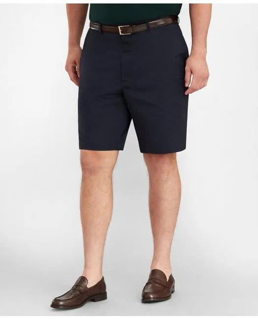 Brooks Brothers Men's Big & Tall Flat Front Stretch Advantage Chino Shorts Navy