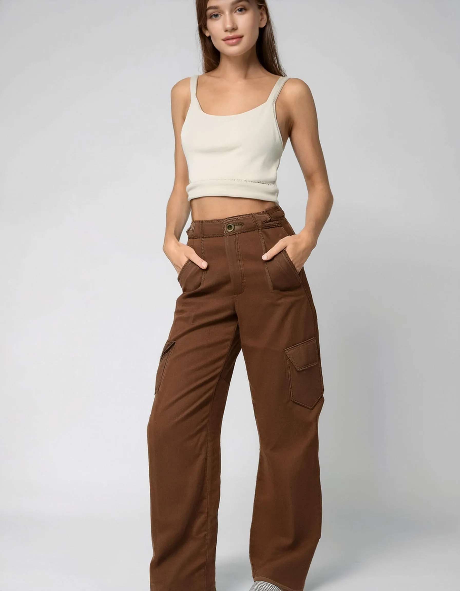 Brown Cargo Pants