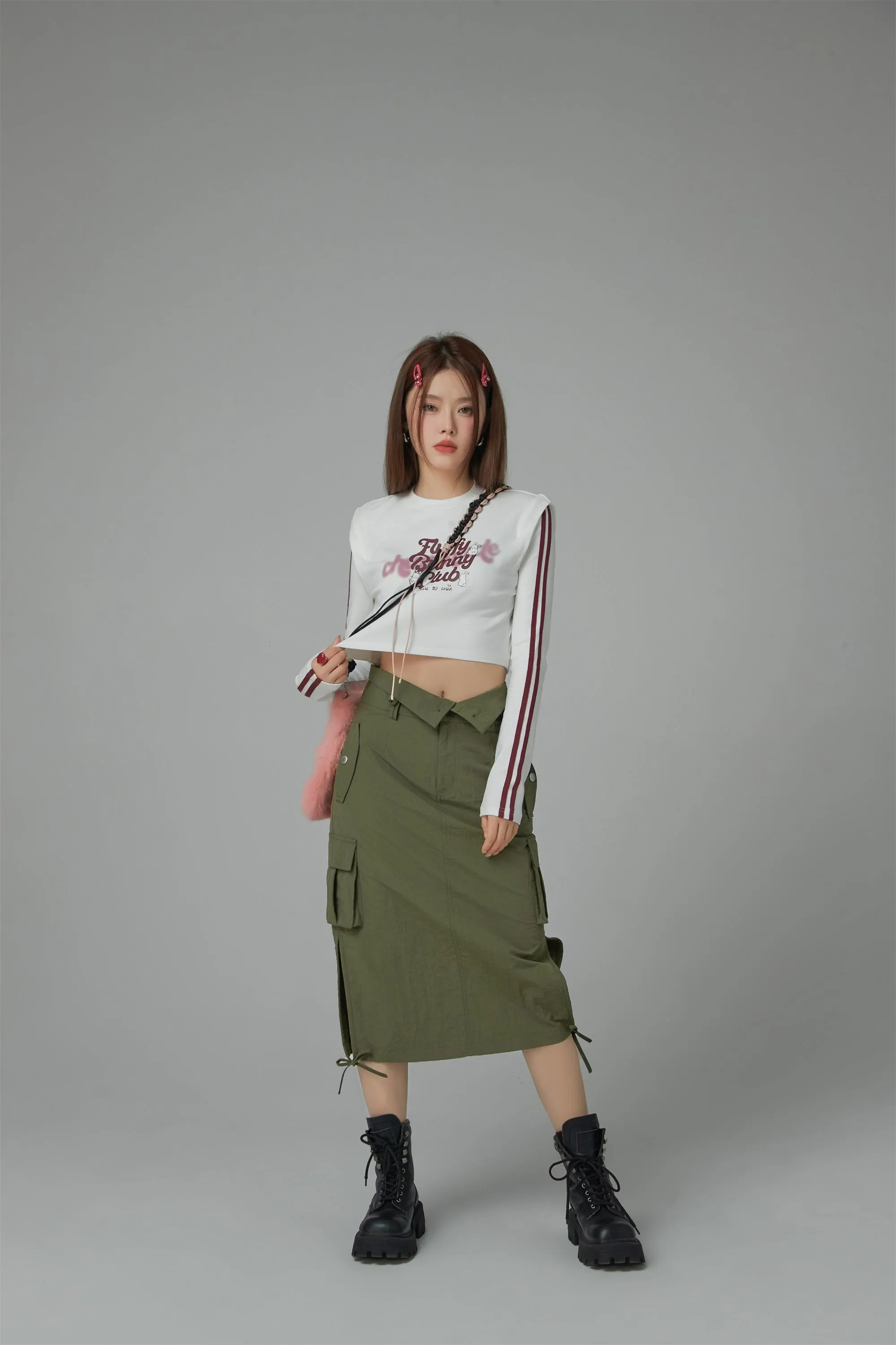 Cargo A-Line Long Skirt