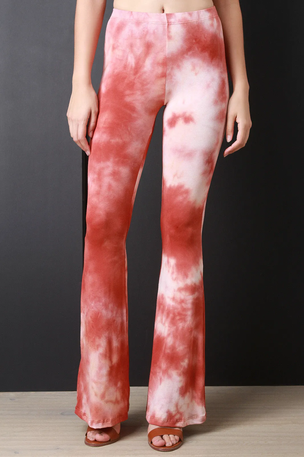 Cloudy Tie Dye Bell Bottom Pants