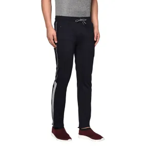 Cotton Blend Navy Track Pant/Pyjama For Men