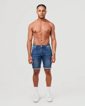 Dark Blue Denim Shorts