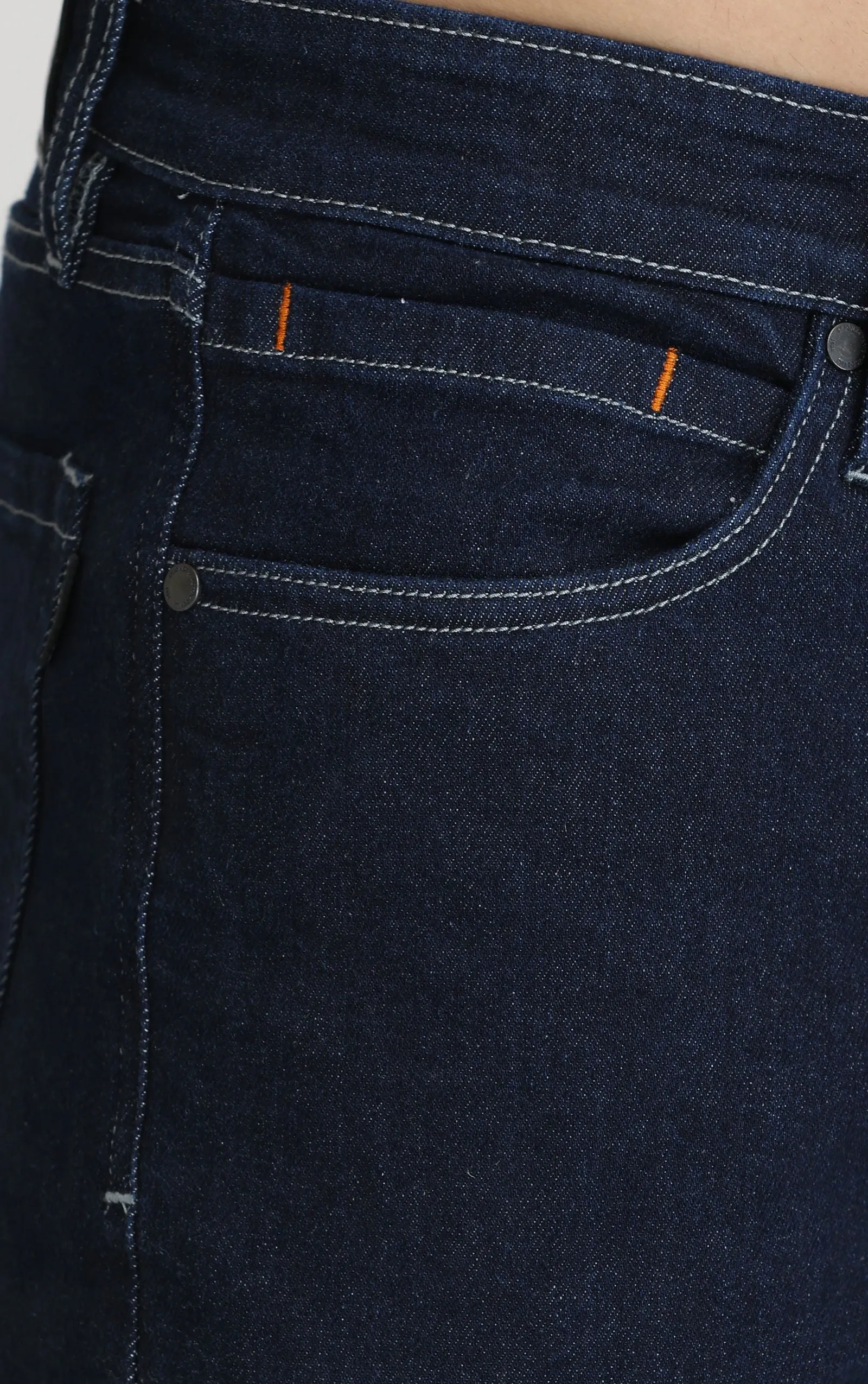 DARK BLUE RAW WASH JEANS