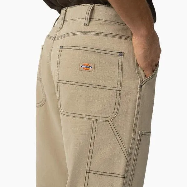 Dickies Skateboarding Double Knee Canvas Utility  Pants Stonewashed Desert Sand - Black