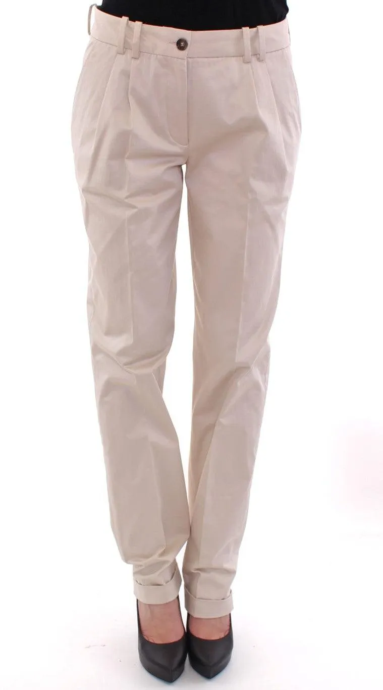 Dolce & Gabbana Beige Cotton Chinos Pants