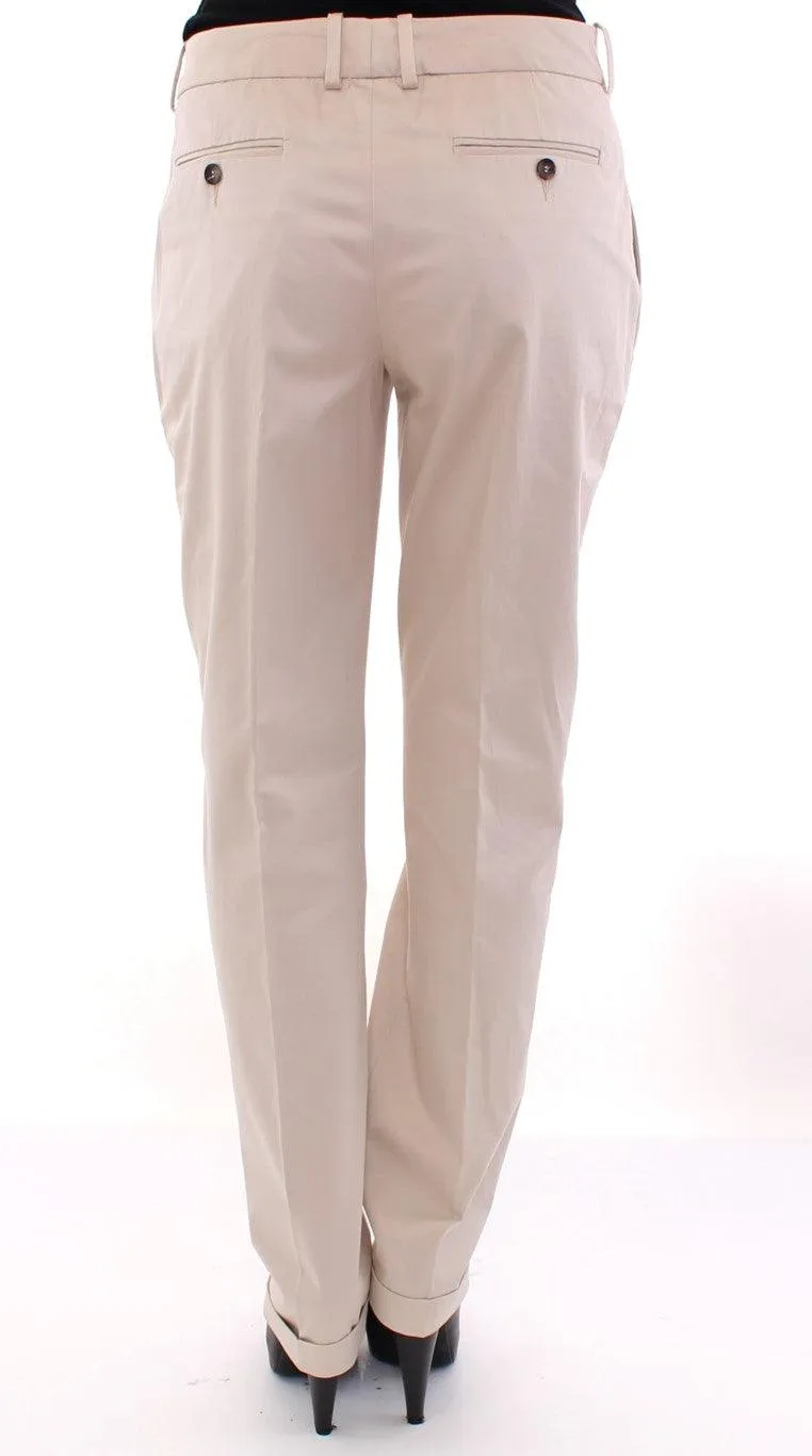 Dolce & Gabbana Beige Cotton Chinos Pants