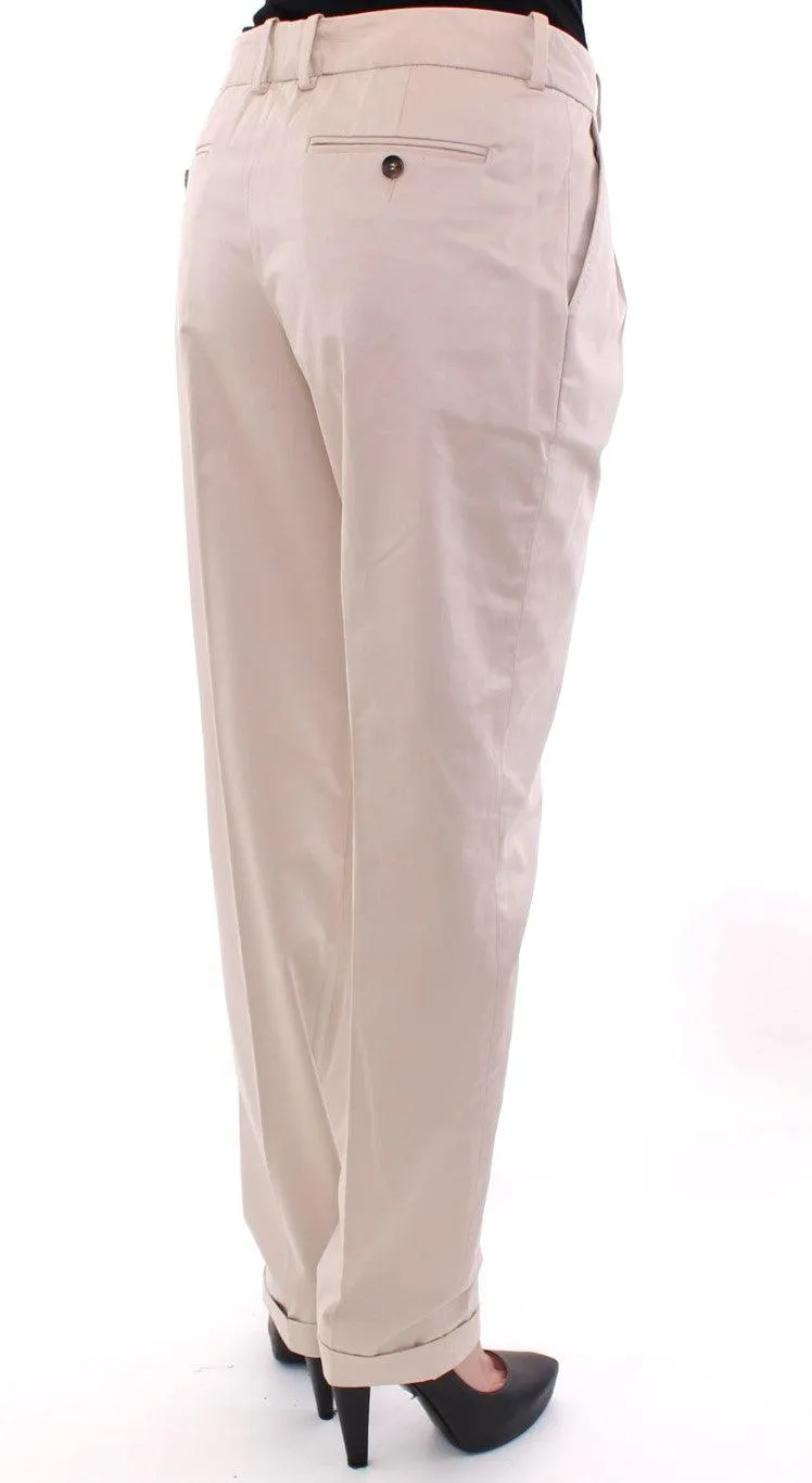 Dolce & Gabbana Beige Cotton Chinos Pants