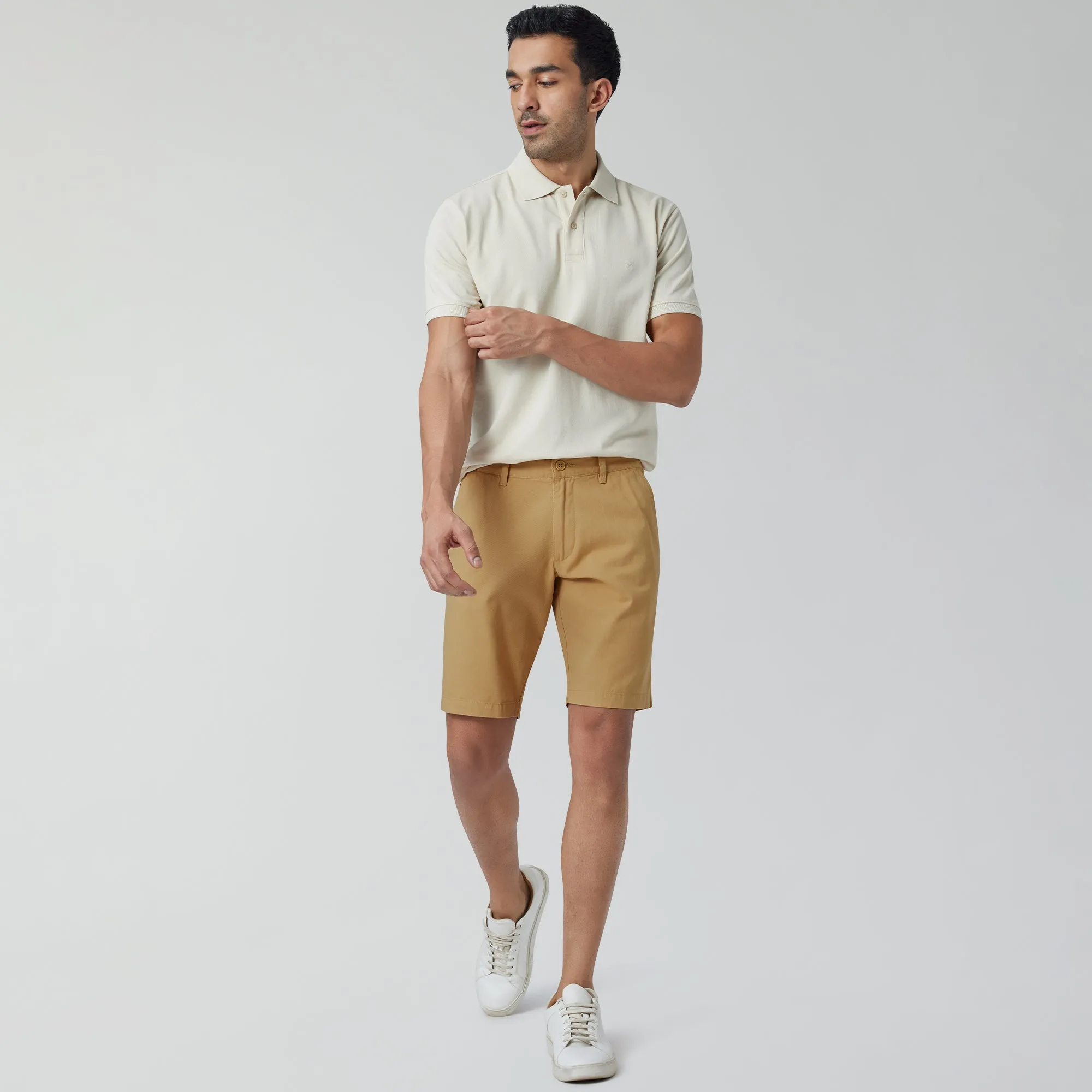 Element Cotton Chinos Shorts For Men Sand Brown