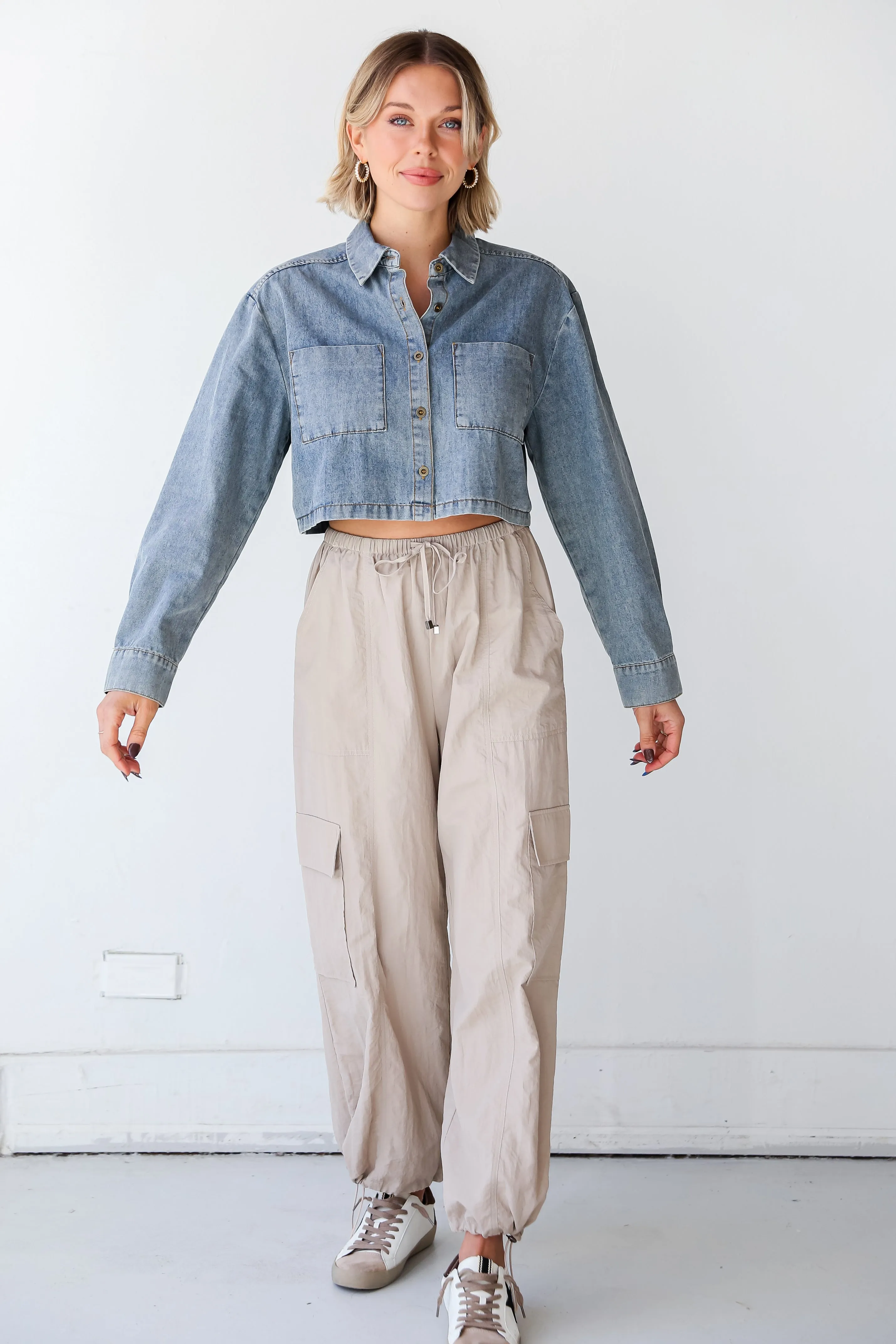 FINAL SALE - Stunning Desire Taupe Cargo Pants