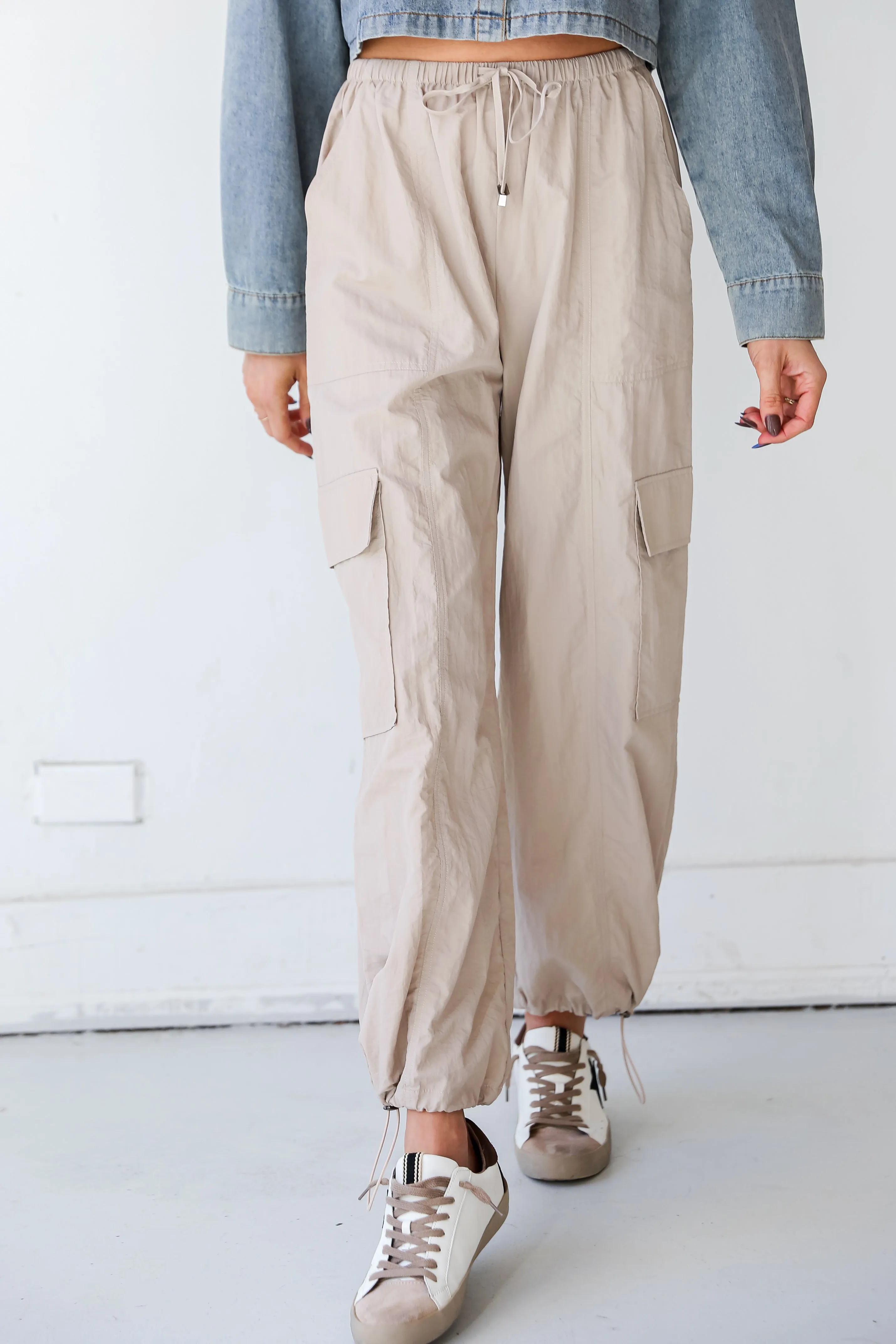 FINAL SALE - Stunning Desire Taupe Cargo Pants