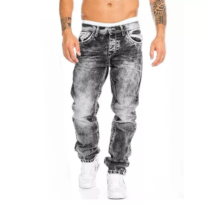 Funki Buys | Pants | Men's Punk Skinny Denim Zipper Jeans