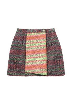 Graphic Wrap Skirt