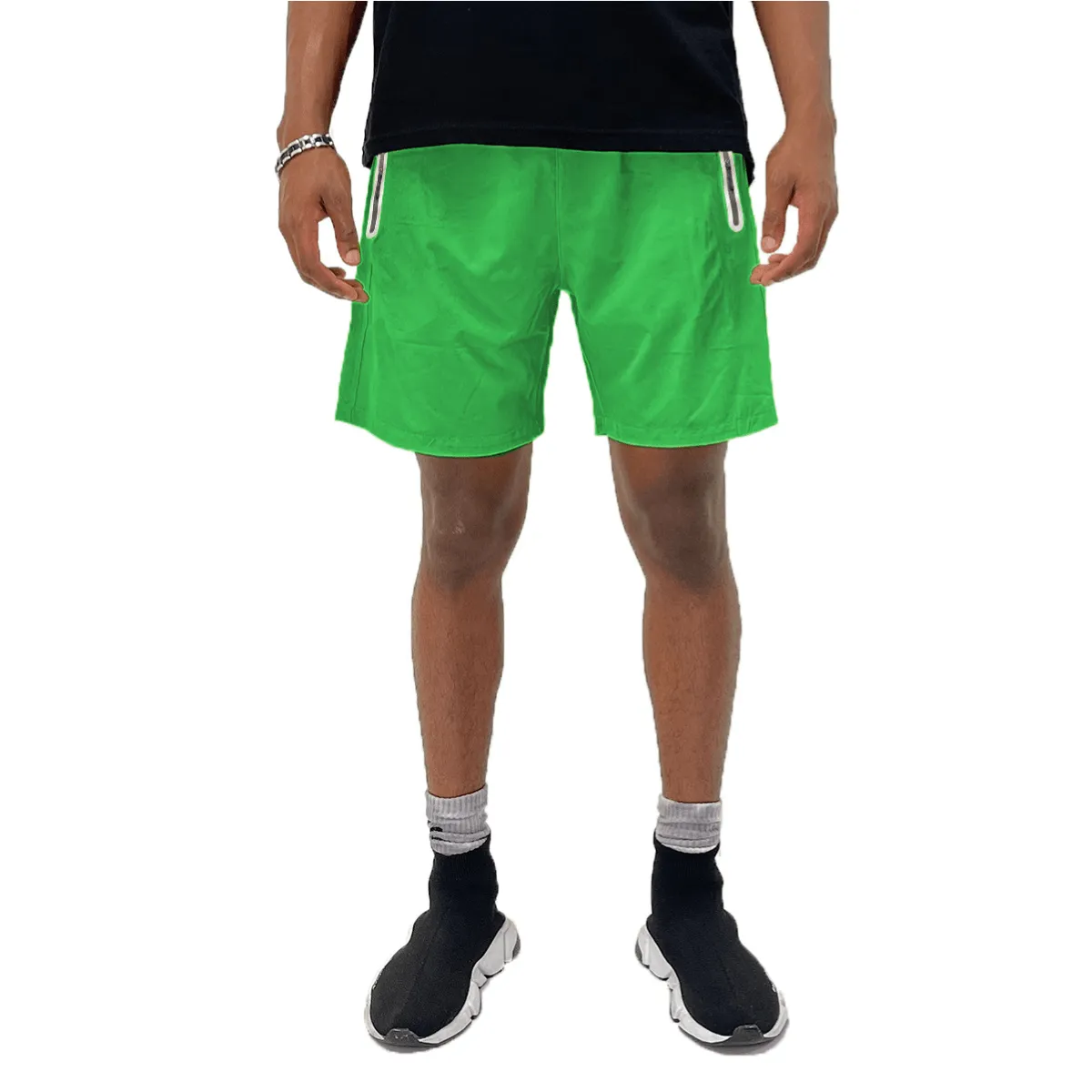 Green Performance Running Shorts