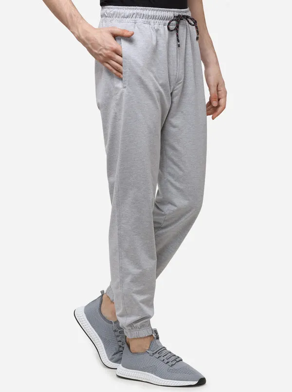 Grey Regular Fit Solid Track Pants | JadeBlue