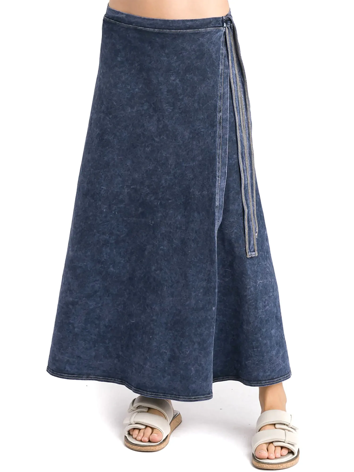 Hard Tail Long Wrap Skirt (W-964)