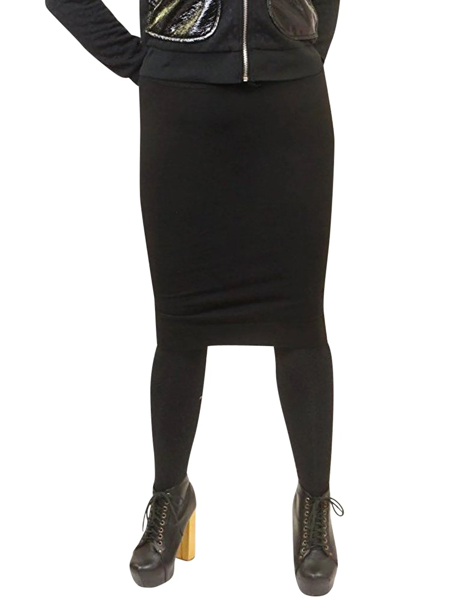 Hard Tail Wide Cut Cotton Pencil Skirt W-525