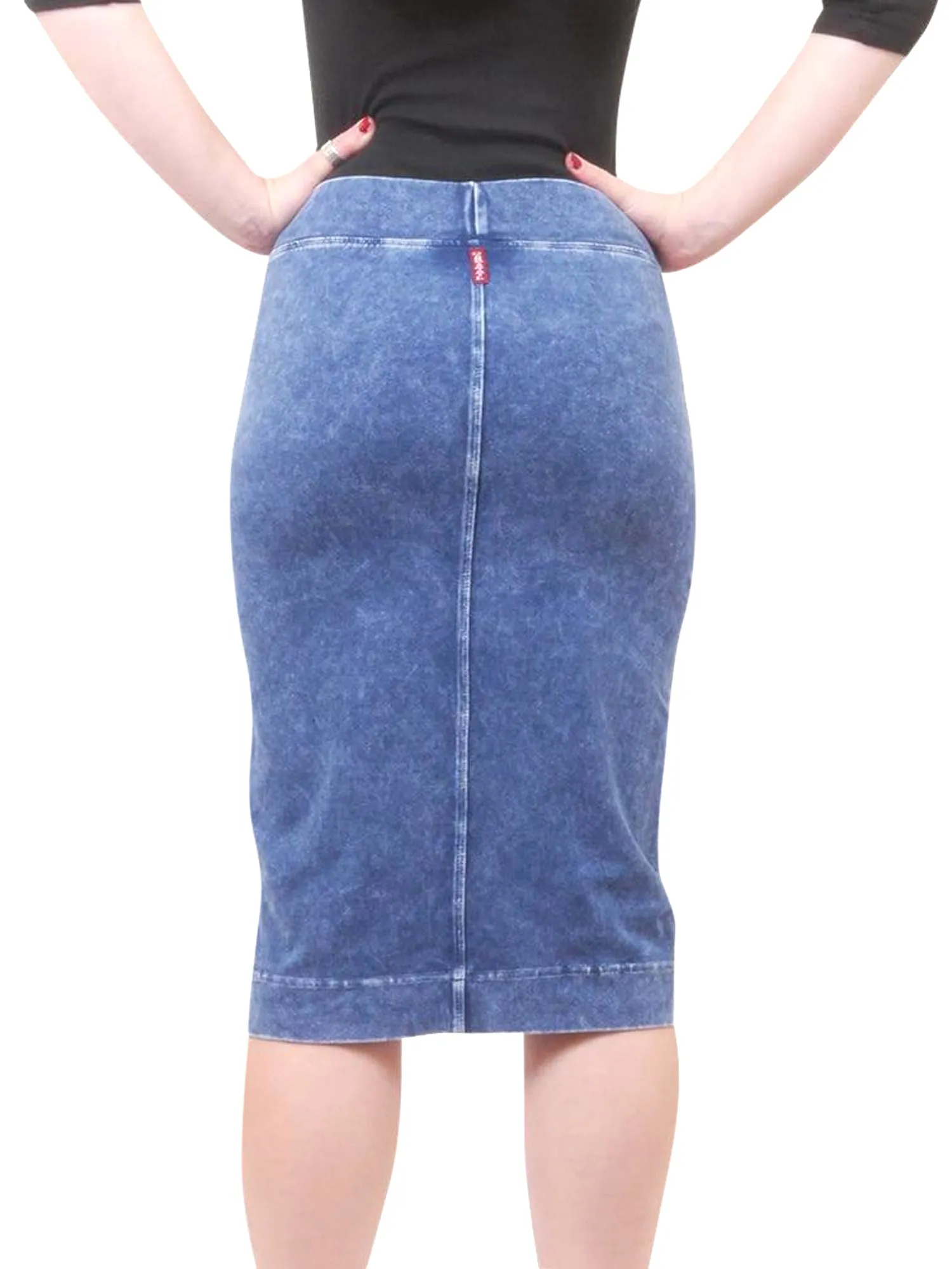 Hard Tail Wide Cut Cotton Pencil Skirt W-525