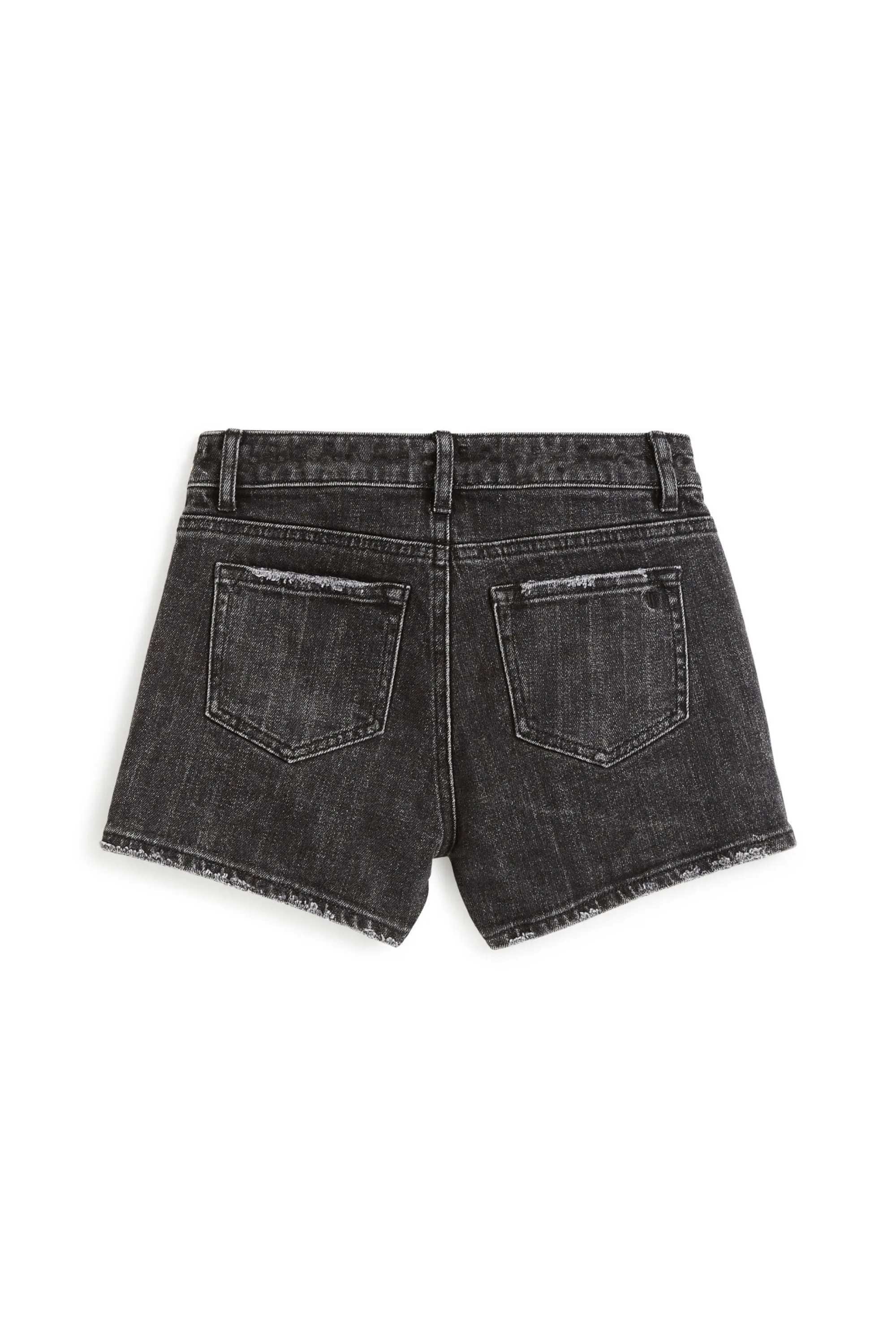 High Rise Black Denim Shorts