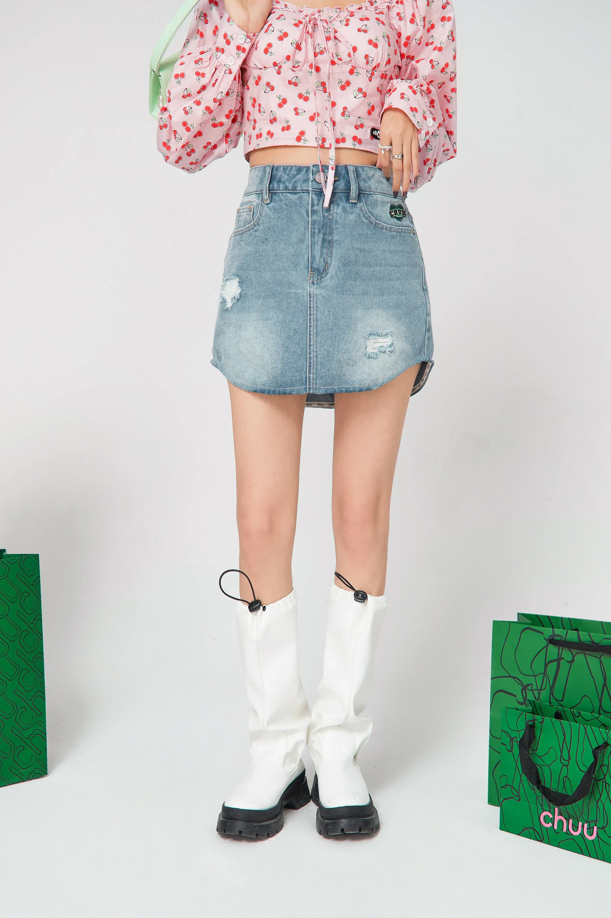 Inspiration Is All Around You Denim Skirt