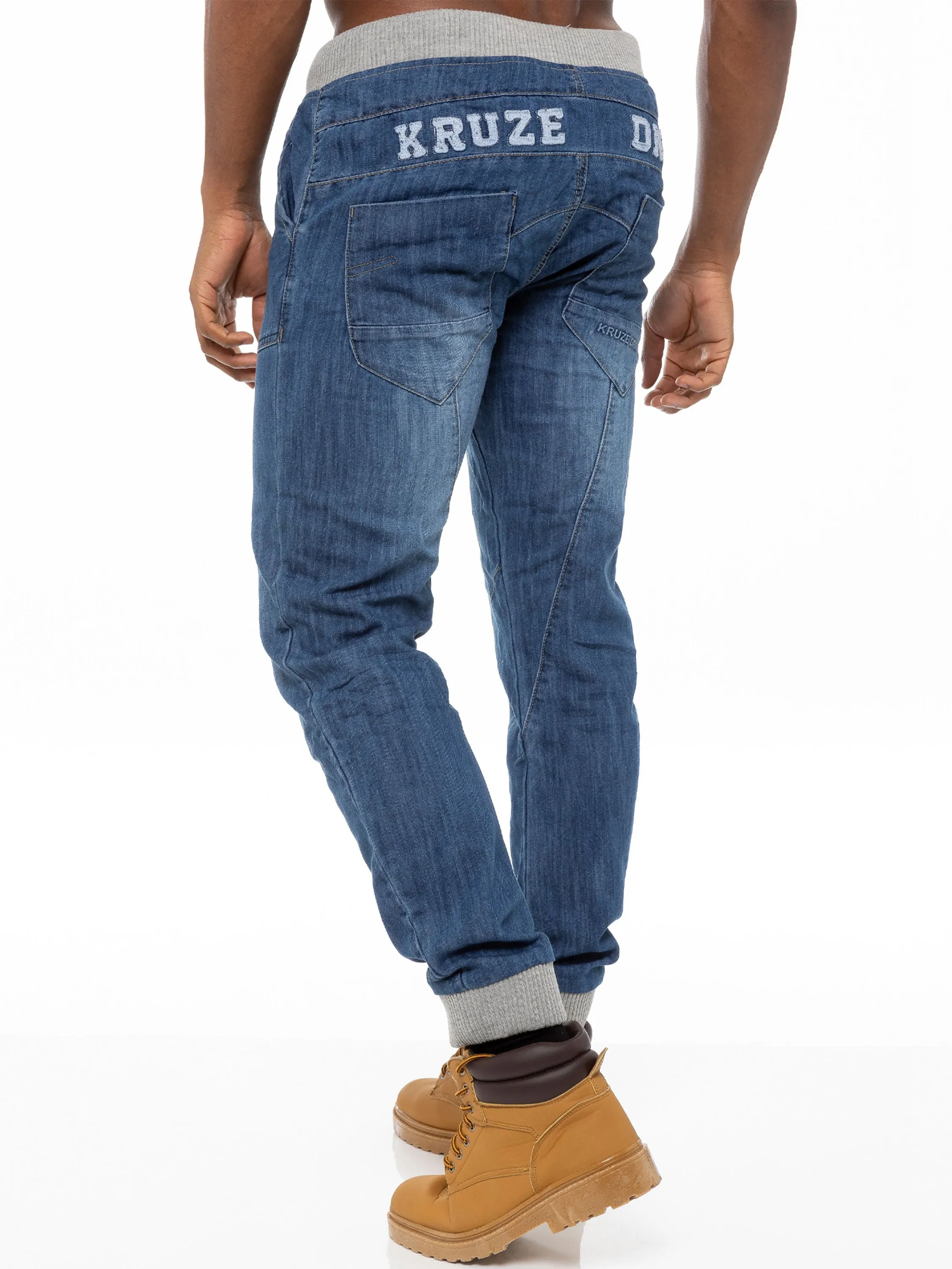 Kruze | Mens Denim Cuffed Jeans