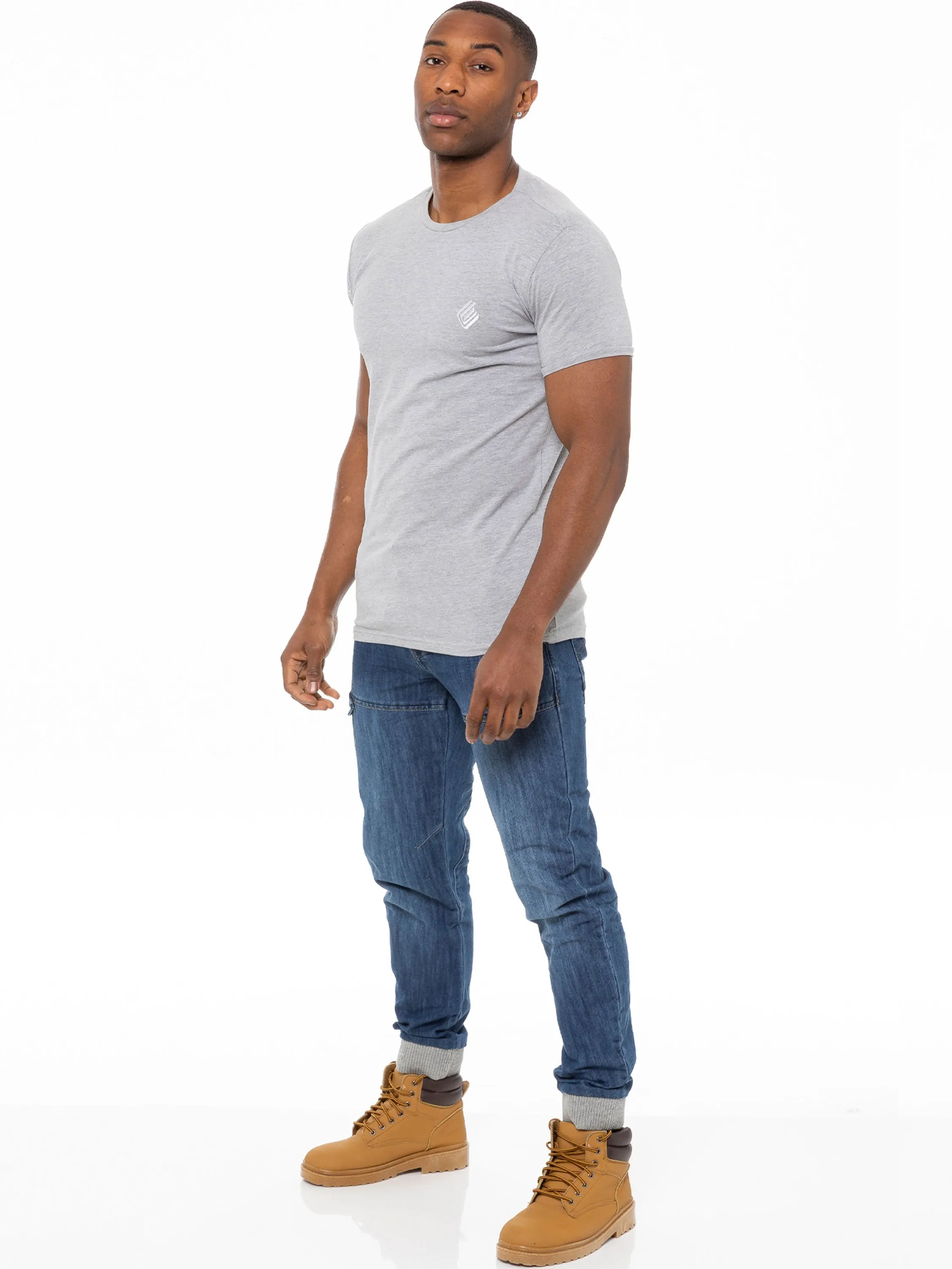 Kruze | Mens Denim Cuffed Jeans