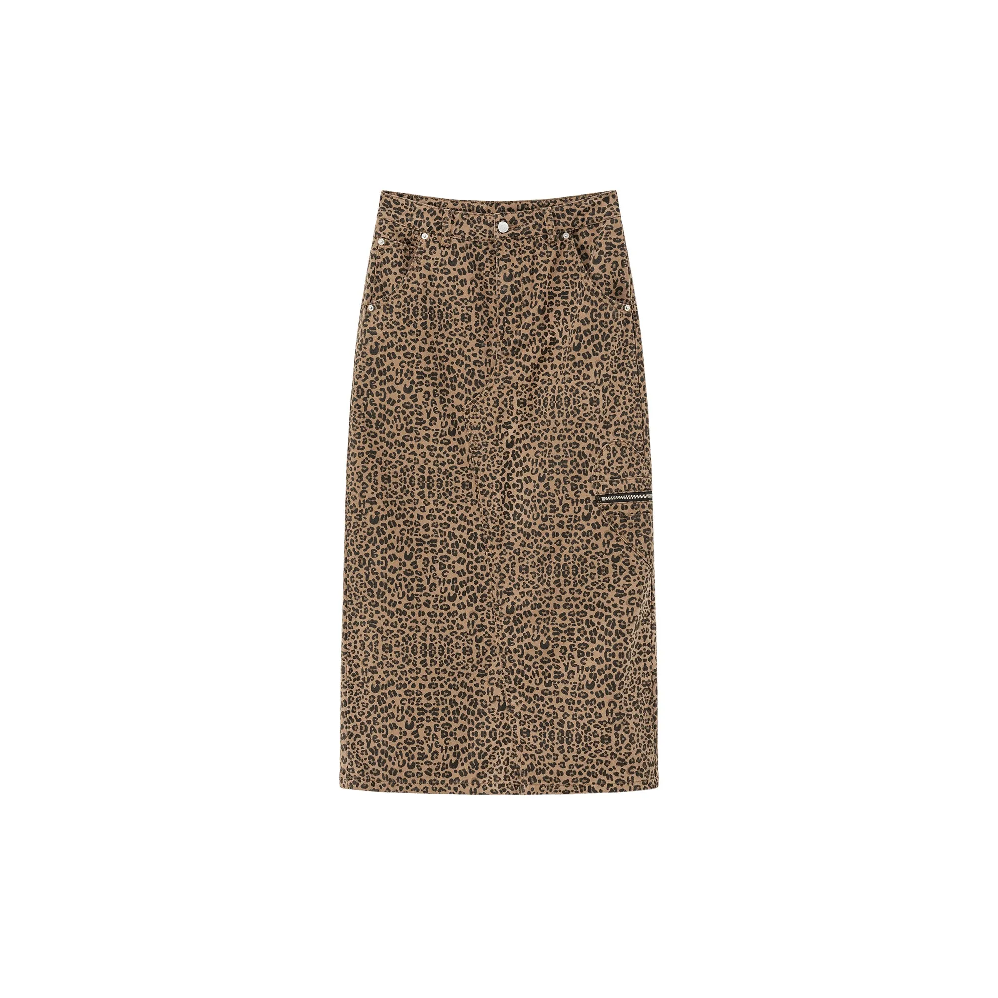 Leopard A-Line Long Skirt