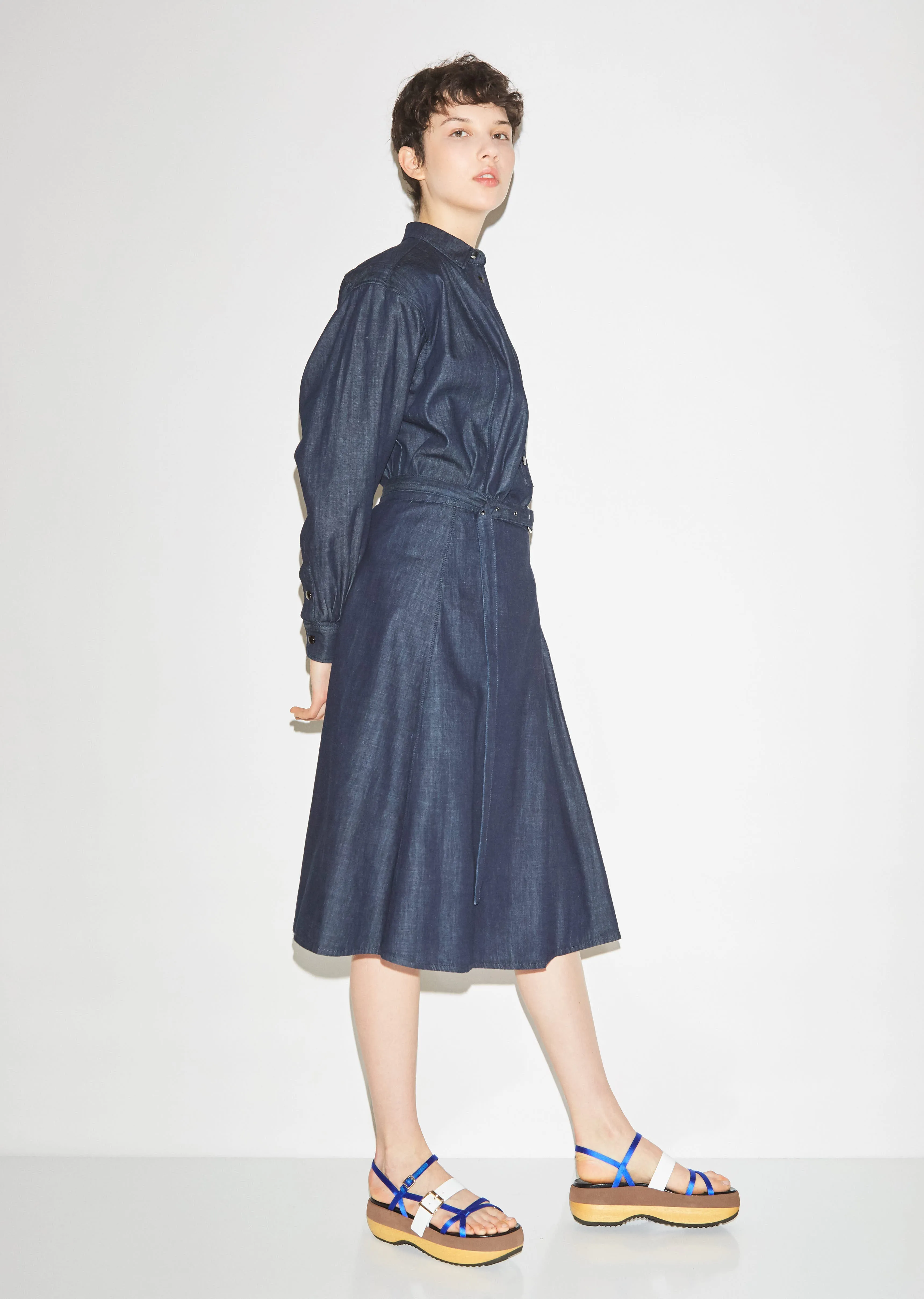 Light Indigo Twill Cotton Skirt