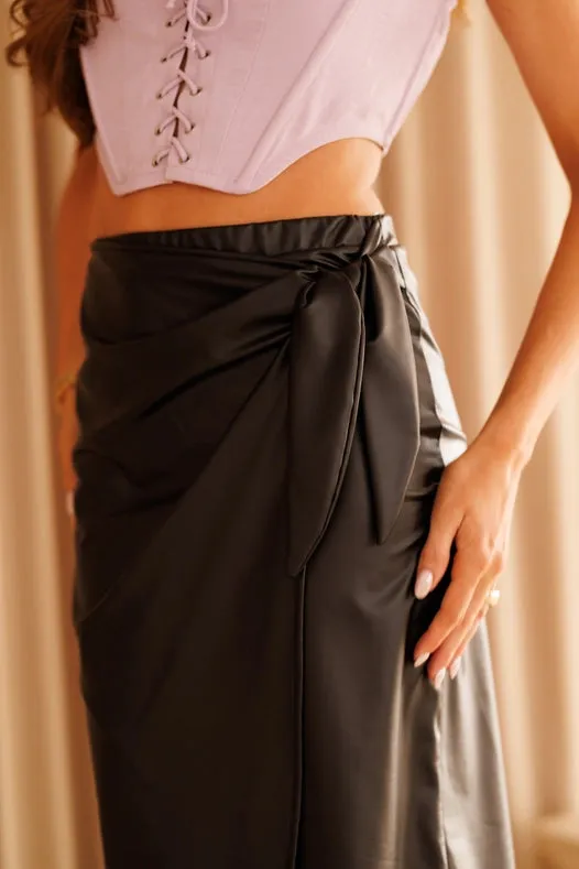 Long Leather Skirt