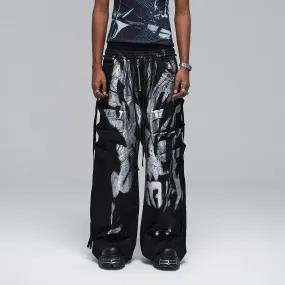 Metallic Strap Cargo Pants