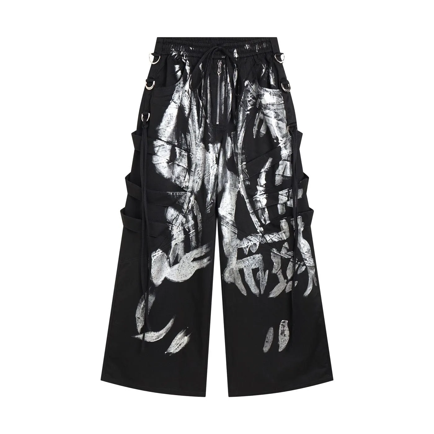 Metallic Strap Cargo Pants