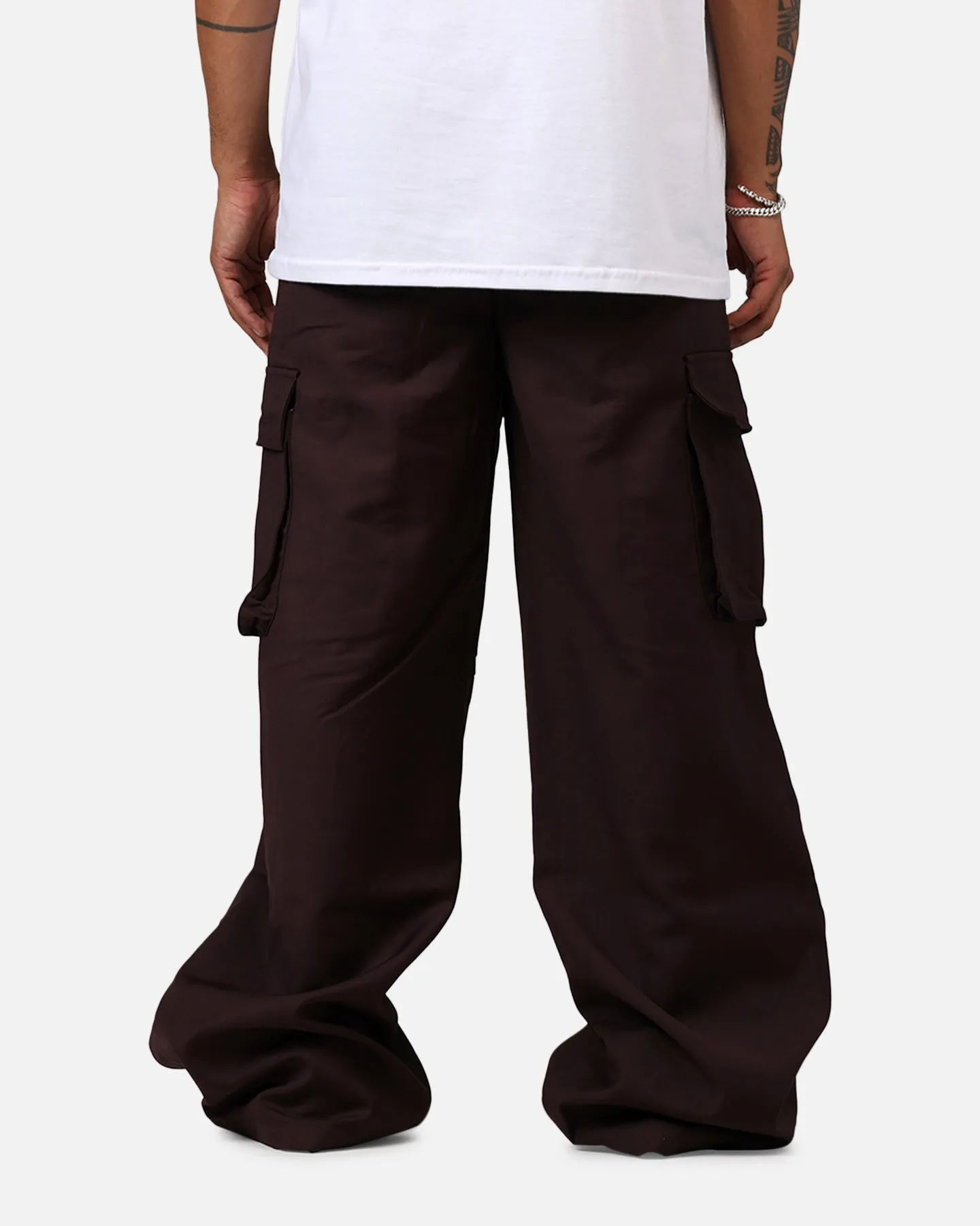 MNML Baggy Cargo Trouser Pants Burgandy