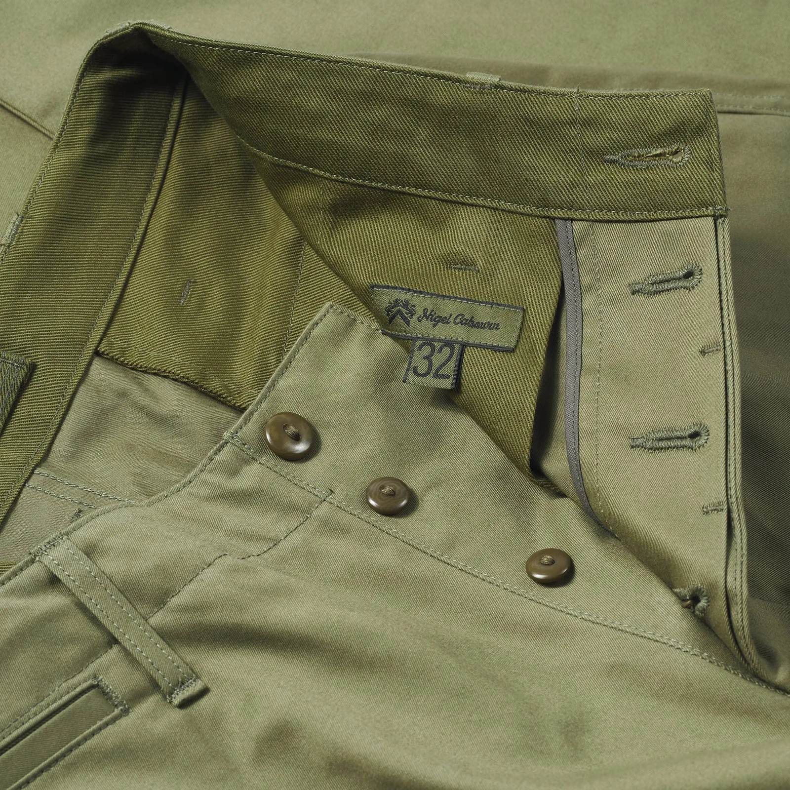 Nigel Cabourn Green Chino Pants