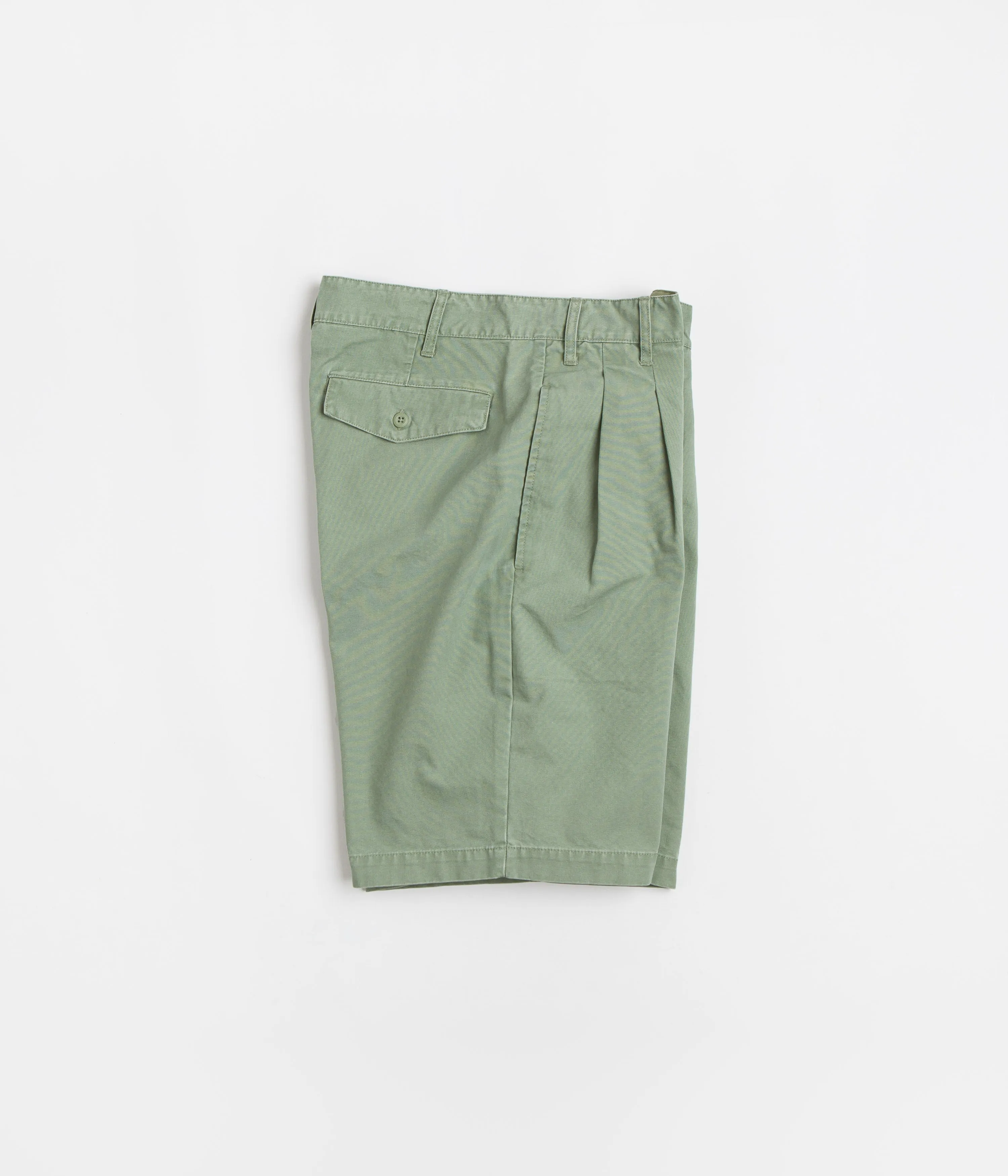 Nike Pleated Chino Shorts - Oil Green / White