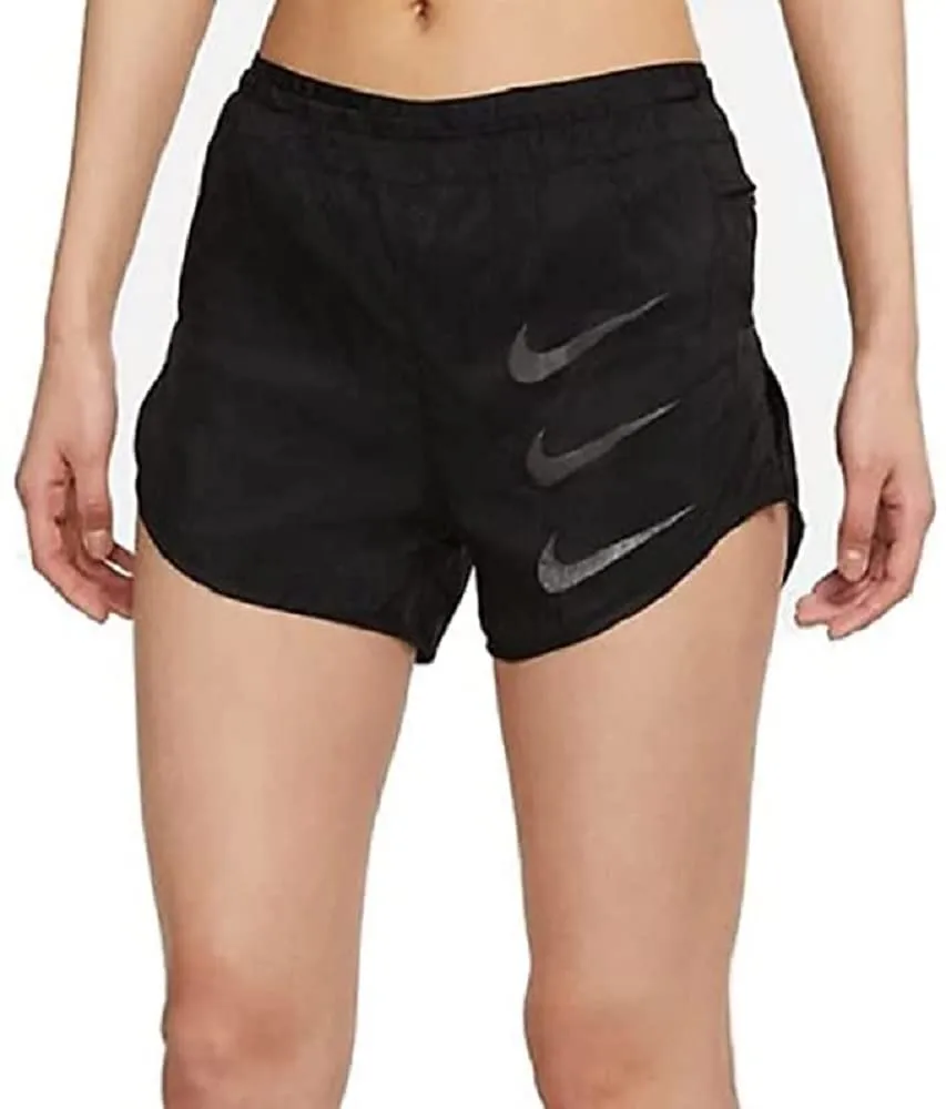 Nike Tempo 2 in 1 Women's Swoosh Black Running Shorts Size L