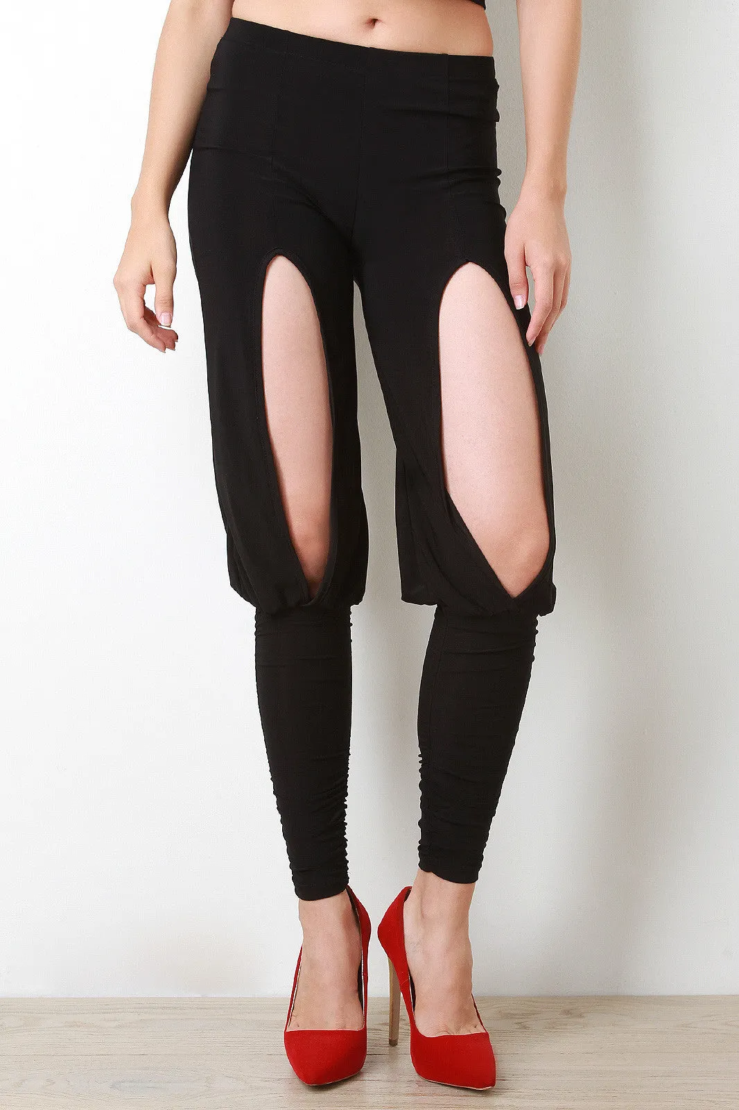 Open Slit Modern Style Jodhpur Pants