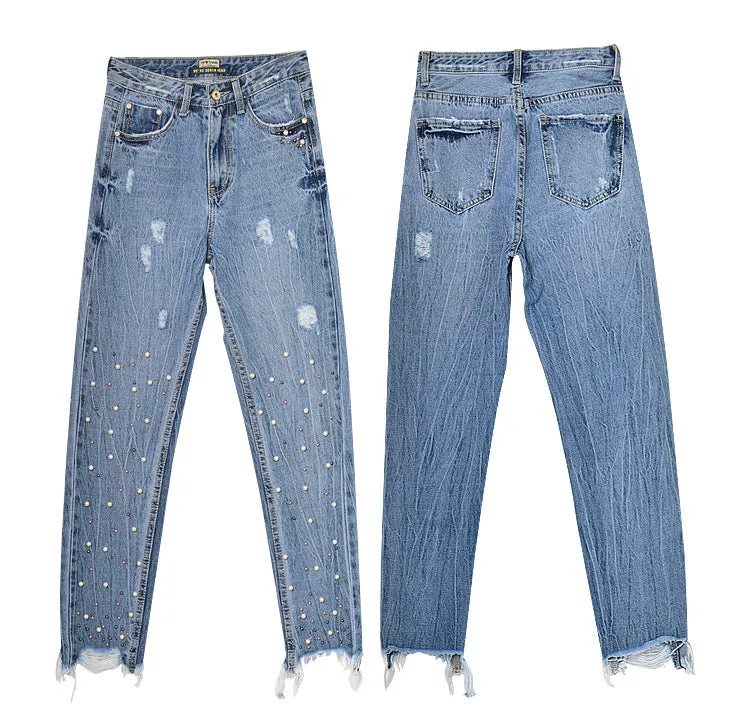 Pearl 3-color studded Denim