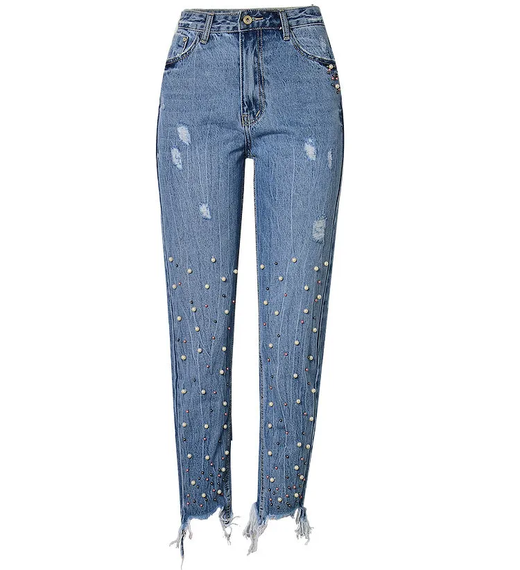 Pearl 3-color studded Denim