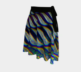 Phonetic Vortex Wrap Skirt