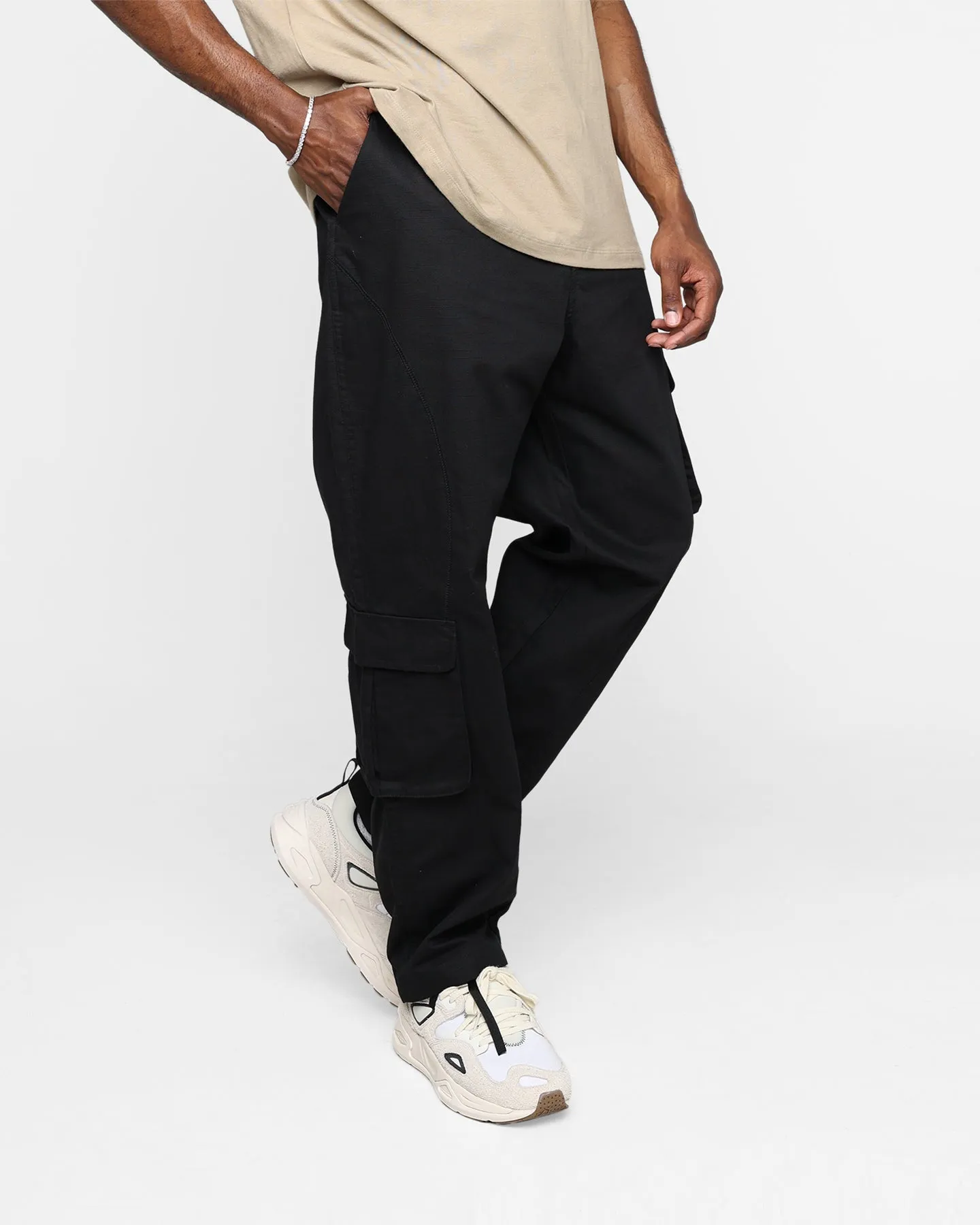 Renowned LA Renowned Lucid Raw Edge Cargo Pants Black