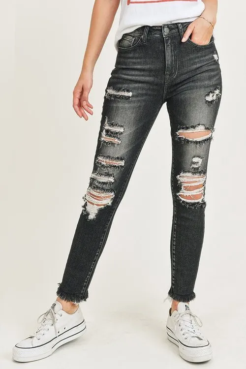 Riker Black High Rise Skinny Jeans